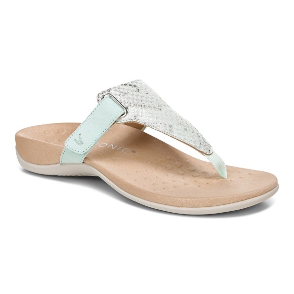 Vionic Sandals Ireland - Wanda T-Strap Sandal Green - Womens Shoes Sale | USIJP-5376